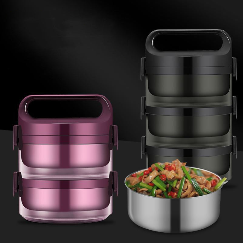 Stainless Steel Insulated Student Portable Partitioned Lunch Box