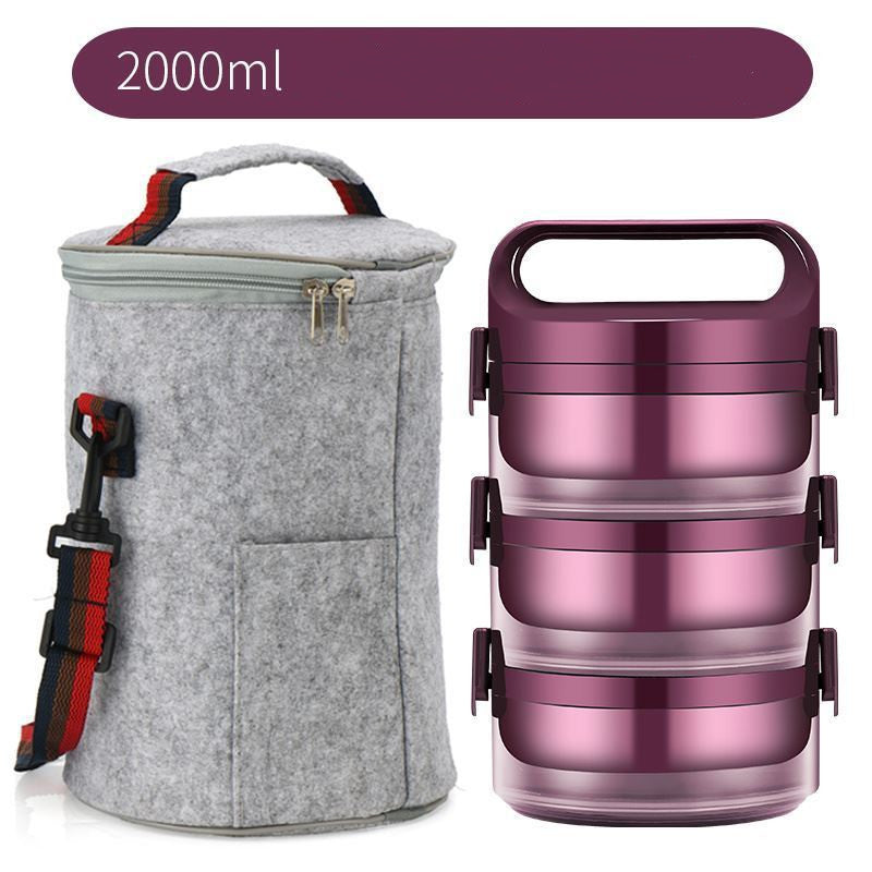 Stainless Steel Insulated Student Portable Partitioned Lunch Box