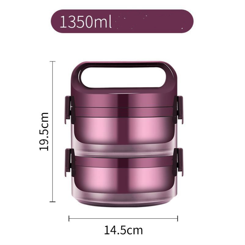 Stainless Steel Insulated Student Portable Partitioned Lunch Box