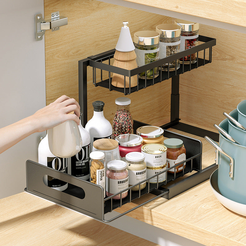 Storage In Sink Under Cabinet Shelf