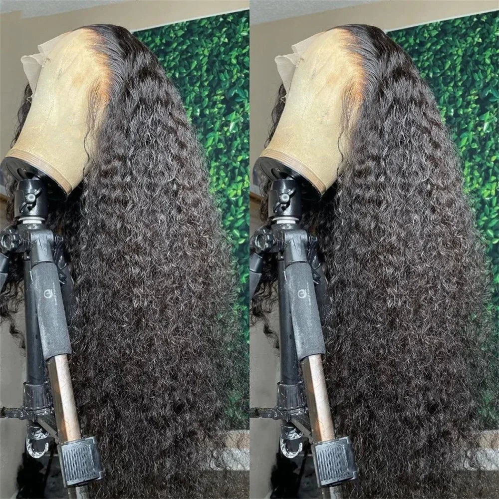 30 40 Inch 13x6 HD Water Curly Glueless Lace Frontal Human Hair Wig Brazilian 13x4 Loose Deep Wave Wig 200 Density