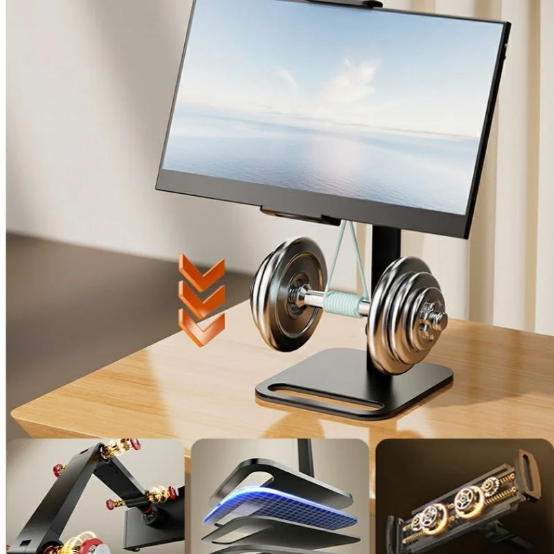 Portable Monitor Desk Holder Metal Stand 16 Inch Universal Expandable Display Base Vesa Mount External Vertical Screen Expansion