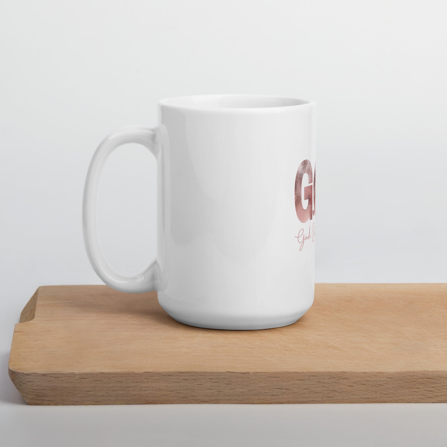 God Over Everything (G.O.E) White Glossy Coffee Mug