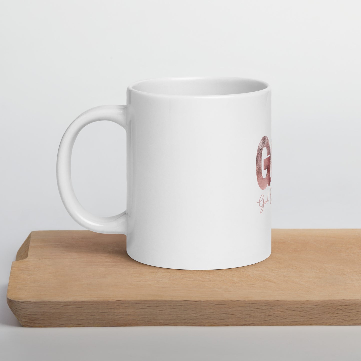 God Over Everything (G.O.E) White Glossy Coffee Mug